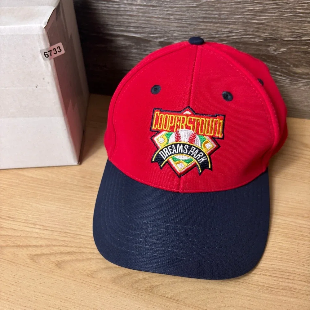 Cooperstown‎ Hat Cap Strap Back Red Logo Baseball Dreams Park Adjustable